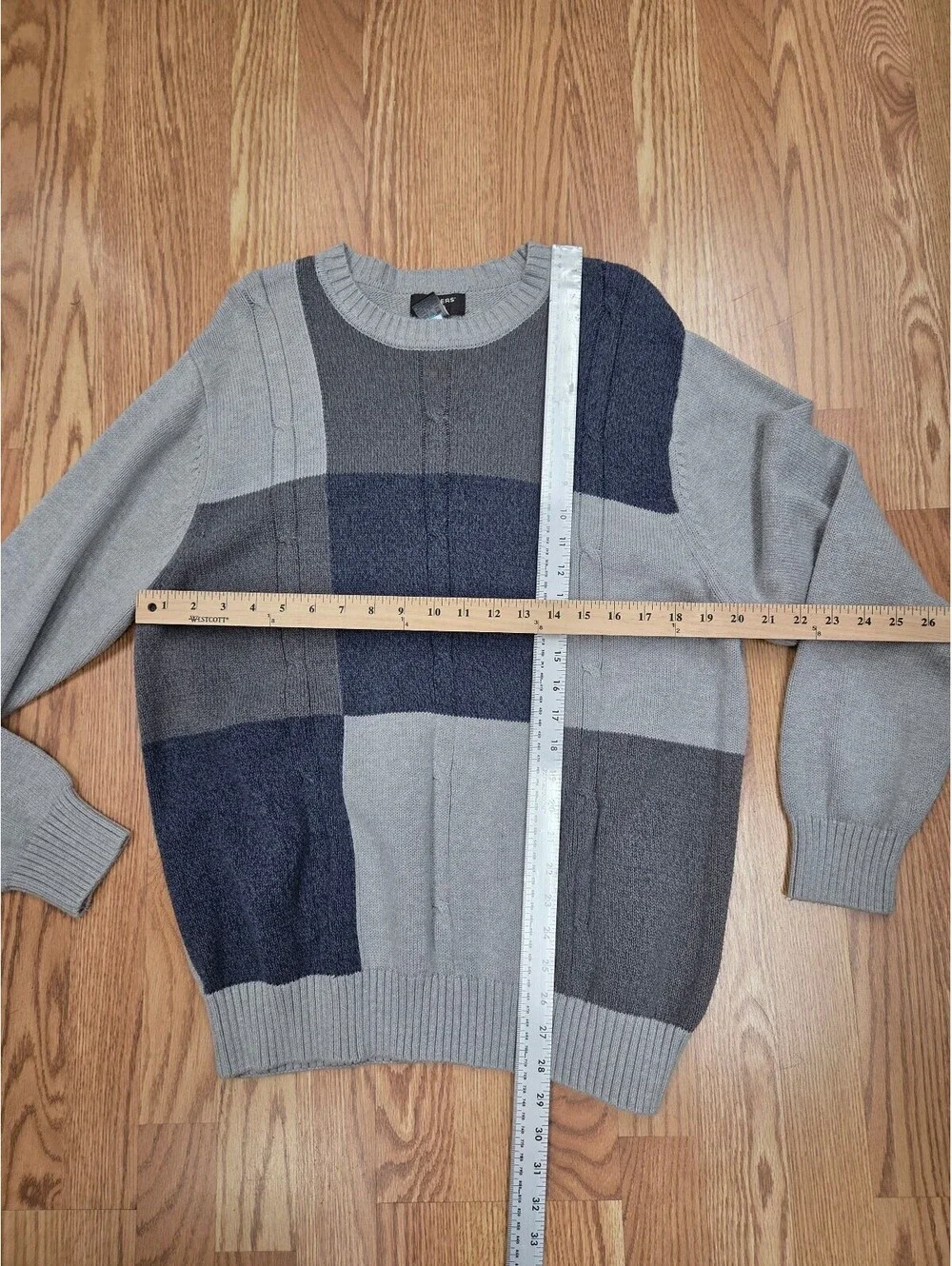 Dockers Men's Color Block Knit Sweater Medium 100% Cotton Grandpacore Academia